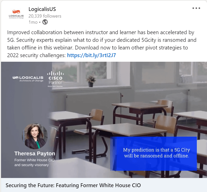 February 2022. A/B tested a LinkedIn ad targeting the education industry generating 96 clicks.